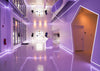 LiteMirror ceiling tiles for a modern fitness studio
