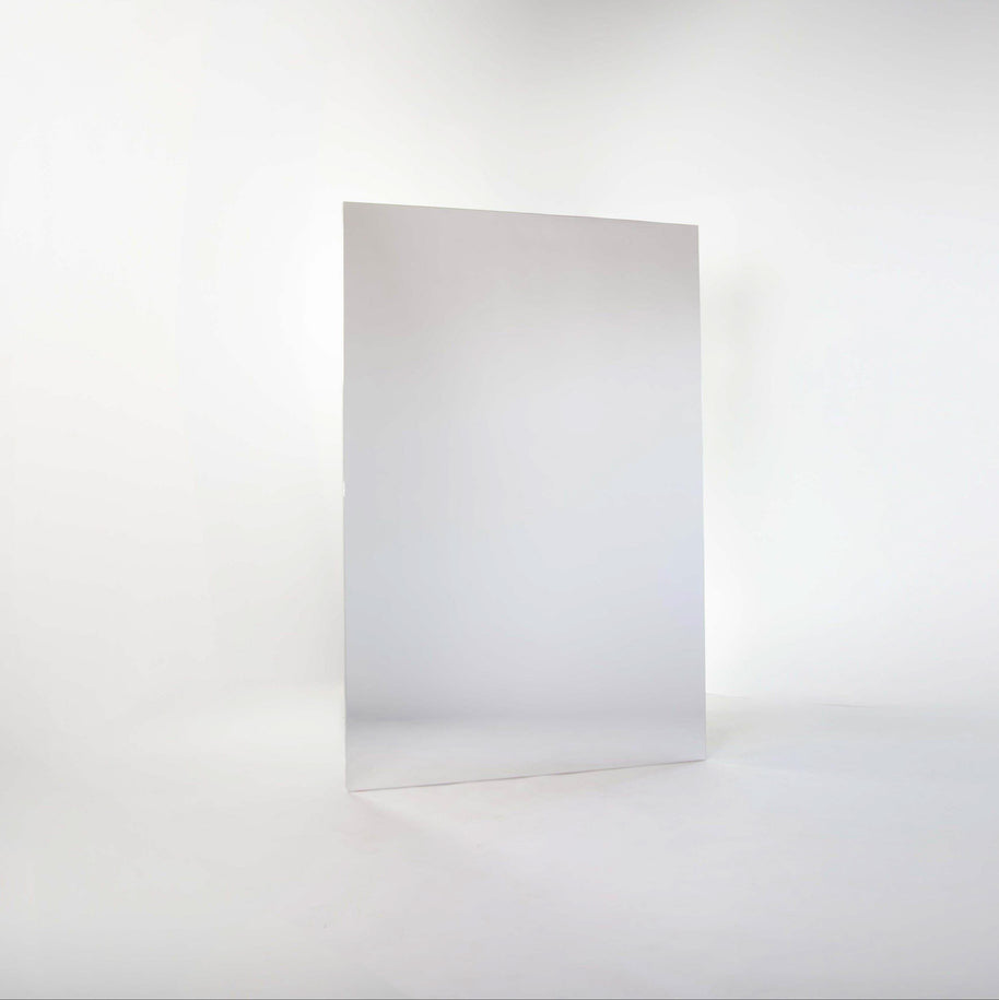 Rectangular mirror on a white background