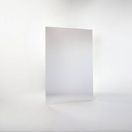 Rectangular mirror on a white background