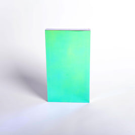 Gradient green and blue mirror on a white background