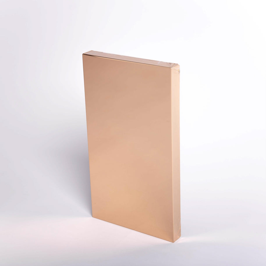 Gold mirror on a white background