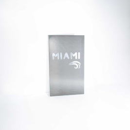 Two-way shatterproof LiteMirror with 'MIAMI' text on a white background