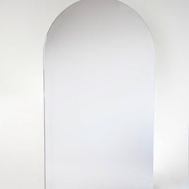 Arched mirror on a white background