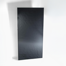 Black rectangular mirror on a white background