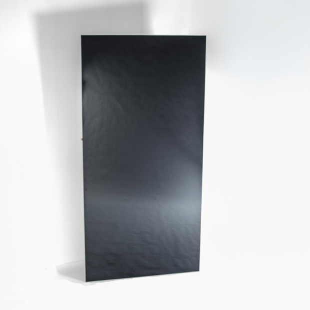 Black rectangular mirror on a white background